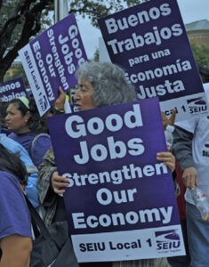 Legendary Houston immigrant rights and
transnational activist Maria Jimenez, who passed
away at 70 from cancer in 2020. (Photo Credit:
Houston History Magazine/SEIU Local 1.)