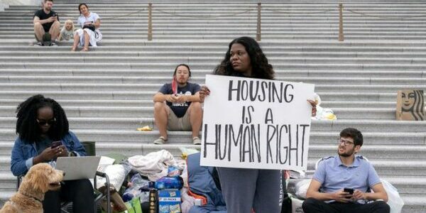 Organizers at a protest. Source: Action STL